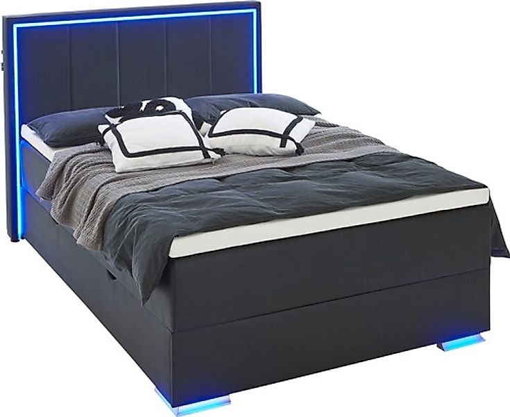 meise.möbel Boxspringbett »Colorado II«, inkl. LED-Beleuchtung & Topper günstig online kaufen