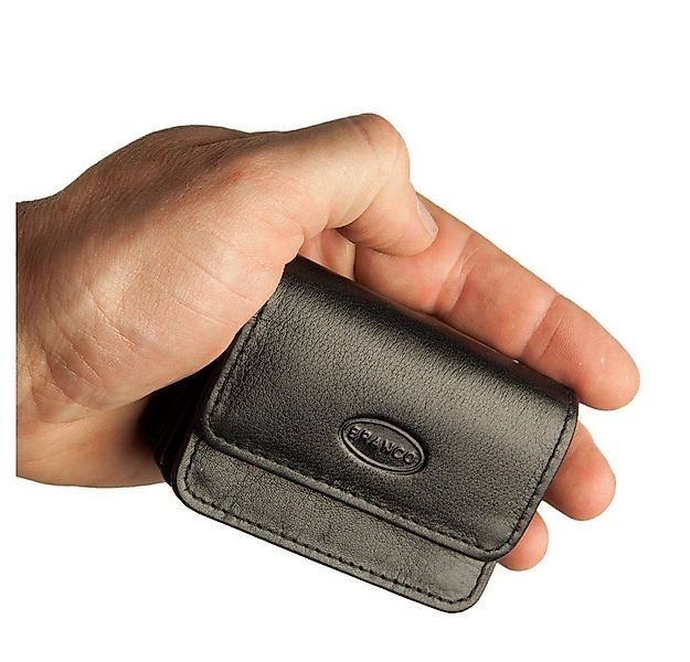 BRANCO Mini Geldbörse Sehr Kleine Geldbörse / Mini Münzbörse, Leder, Schwar günstig online kaufen