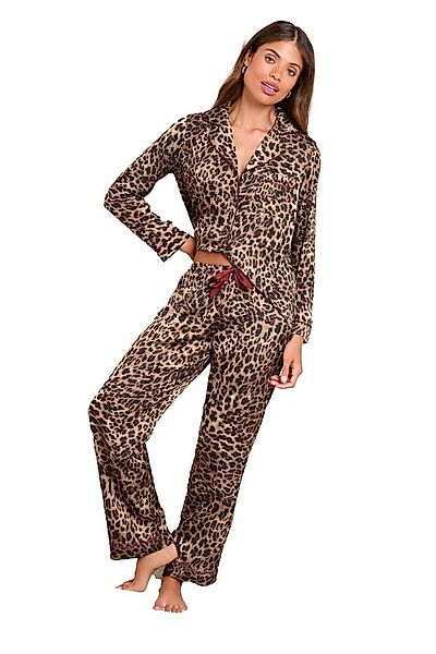 LIPSY Pyjama Lipsy Langärmeliger Satin-Pyjama mit Print Regular (2 tlg) günstig online kaufen