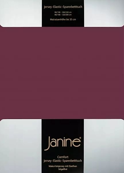 Janine Janine Spannbetttuch Elastic-Jersey 5002 burgund (41) Größe:  200x20 günstig online kaufen