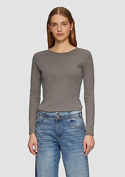 s.Oliver Langarmshirt T-Shirt Elastisches Longsleeve mit Rundhalsausschnitt günstig online kaufen