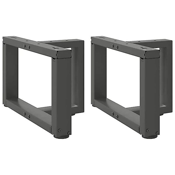 vidaXL Couchtischbeine T-Form 2 Stk Anthrazit 50x25x30-31 cm Stahl 4013010 günstig online kaufen