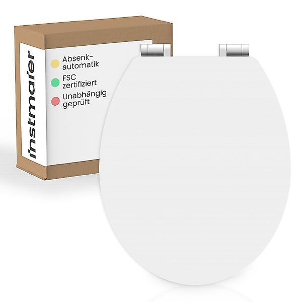 instmaier WC-Sitz Gaia Holz Toilettendeckel, weiß günstig online kaufen