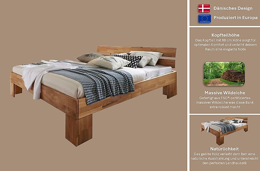 Home affaire Massivholzbett "Tommy, Futonbett, aus Massive FSC-zertifiziert günstig online kaufen