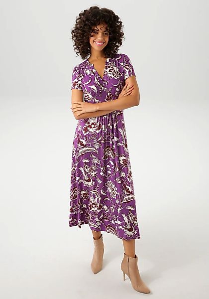 Aniston CASUAL Sommerkleid, mit großflächigem Blumendruck günstig online kaufen