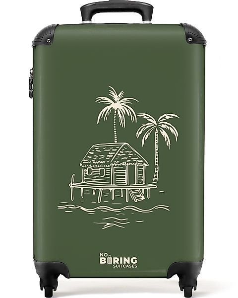 NoBoringSuitcases.com© Hartschalen-Trolley Strandhaus in Grün mit günstig online kaufen