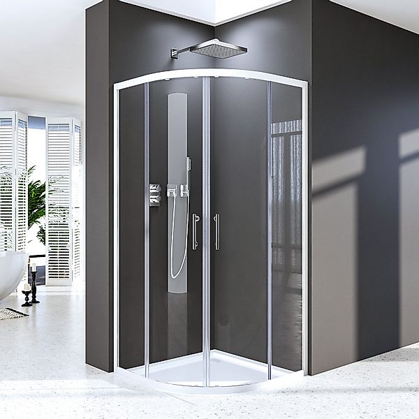 Hopibath Runddusche Duschkabine 90x90 Rund, BxT: günstig online kaufen