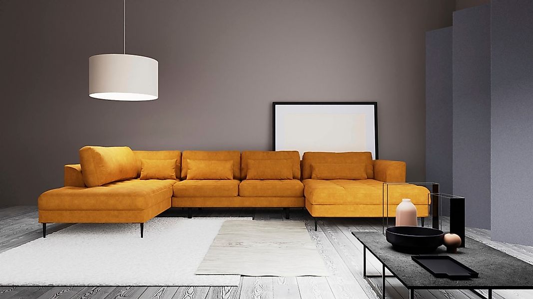 TRENDMANUFAKTUR Wohnlandschaft »Luzi, gemütliches Sofa, extra viel Platz, v günstig online kaufen