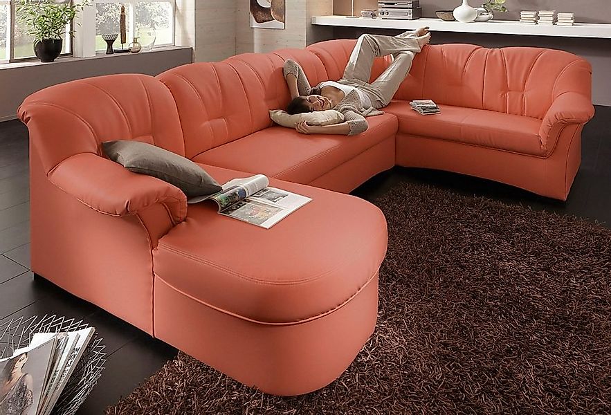 DOMO collection Wohnlandschaft "Papenburg, zeitlose Rückensteppung, elegant günstig online kaufen