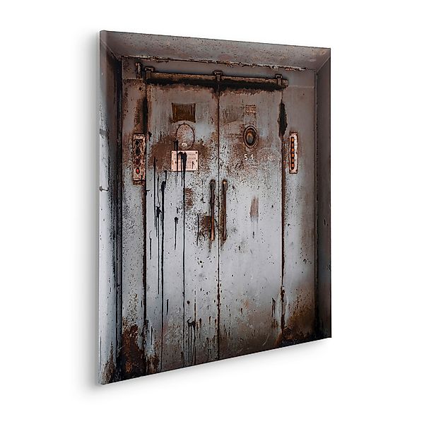 Komar Leinwandbild "Doorface - Größe 60 x 60 cm", Baum-Blätter-Natur-Berge- günstig online kaufen