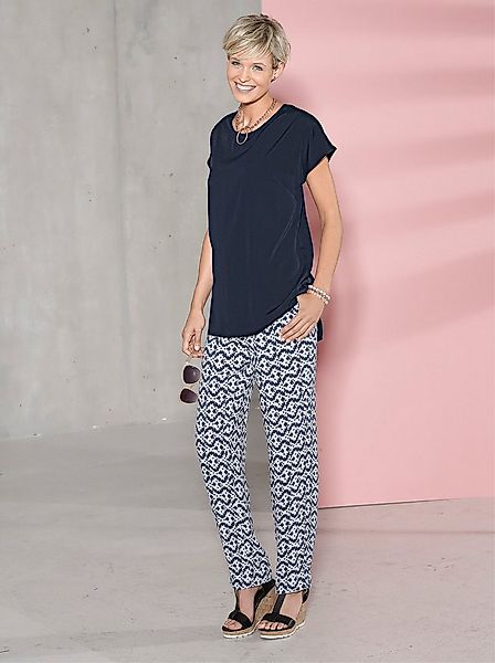 Sieh an! Klassische Bluse Tunika Kurzarm günstig online kaufen