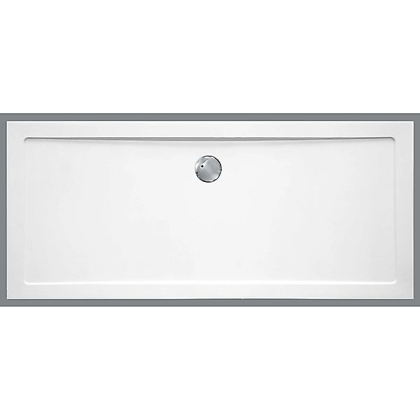 Sanotechnik Duschwanne Extraflach SMC Rechteck 120 cm x 80 cm Weiß günstig online kaufen