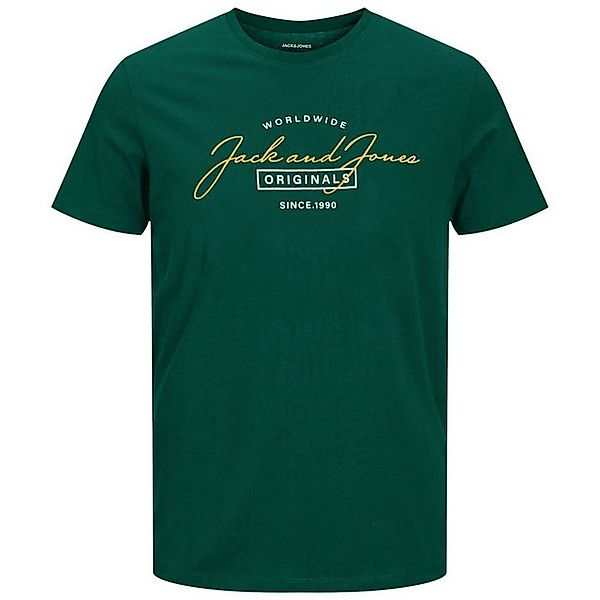 Jack & Jones Rundhalsshirt Jack&Jones Übergrößen T-Shirt grün sportiv bedru günstig online kaufen