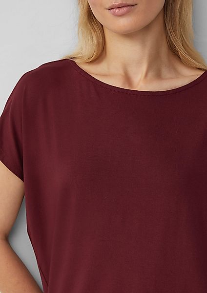 s.Oliver Shirttop Fließendes Jersey-Shirt mit überschnittenen günstig online kaufen