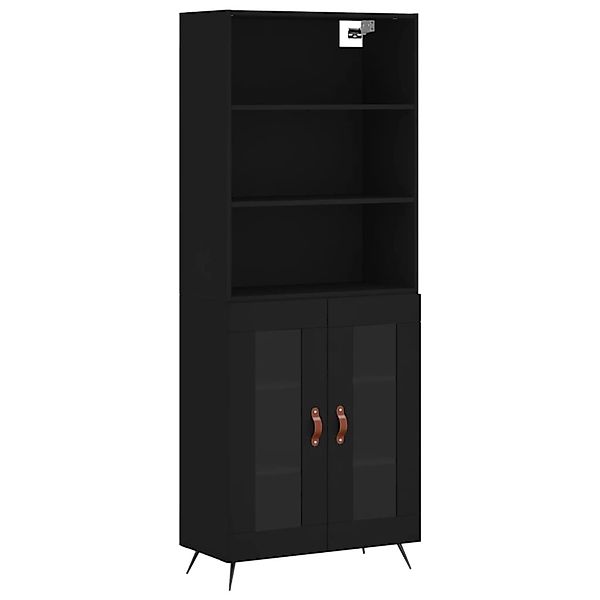 vidaXL Highboard Schwarz 69,5x34x180 cm Holzwerkstoff 3189286 günstig online kaufen