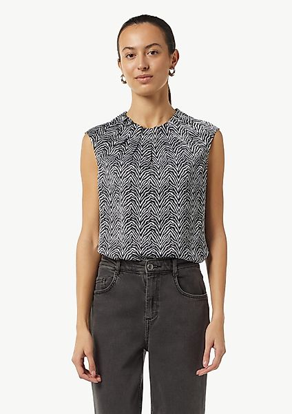 comma Blusentop Bluse Satin-Bluse mit Raffung günstig online kaufen