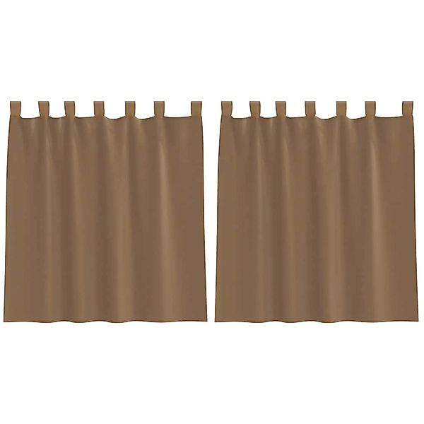 vidaXL Voile Vorhänge mit Schlaufen 2 Stk Hellbraun 140x140 cm 4102311 günstig online kaufen