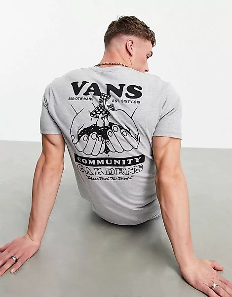 Vans – Puppeteer – T-Shirt in Grau mit Rückenprint günstig online kaufen