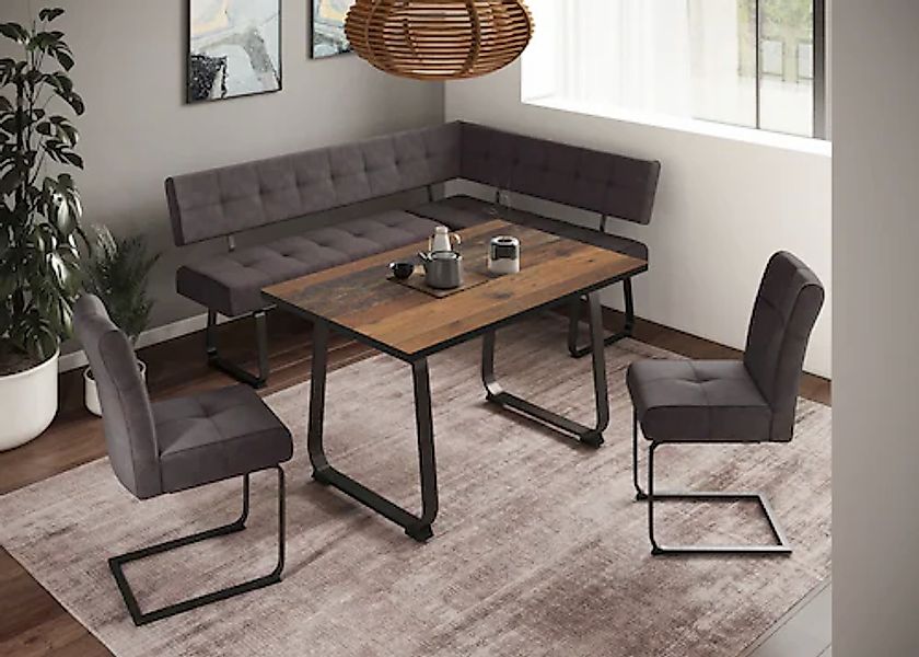 HELA Essgruppe »RUHR« 4 Stk. tlg. Kufentisch 140x90 cm, Schwingstuhl und Ba günstig online kaufen
