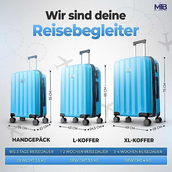 MTB Koffer Reisekoffer Rollkoffer Hartschalen Handgepäck günstig online kaufen