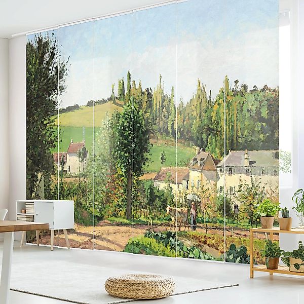 Schiebegardinen Set Natur & Landschaft Camille Pissarro - Kleines Dorf günstig online kaufen