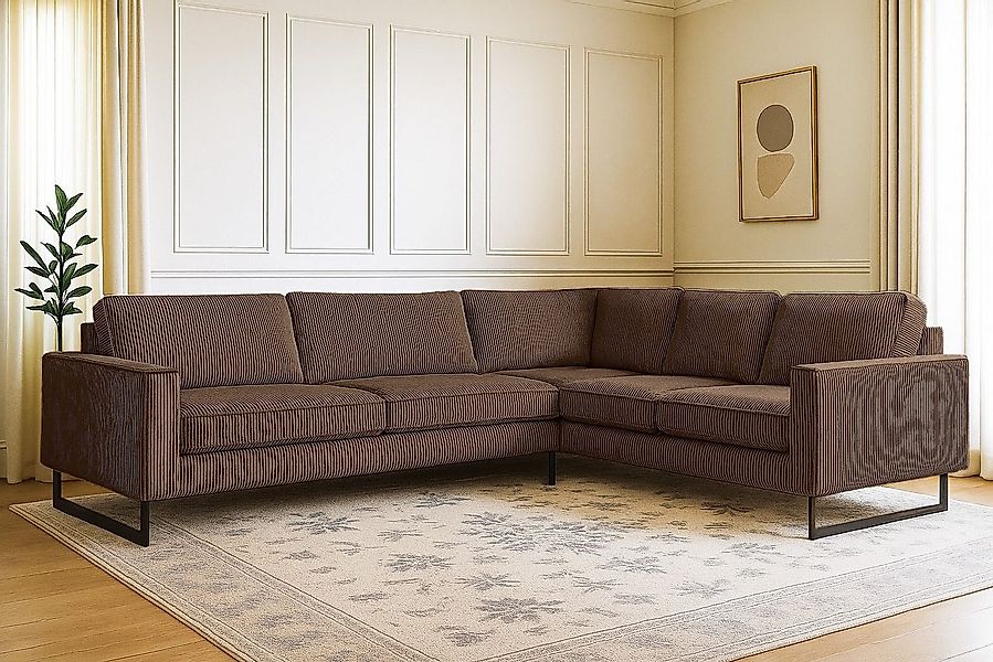 Home affaire Ecksofa Pinto, XXL, 250/290 cm, langer Schenkel, Ottomane, Cor günstig online kaufen