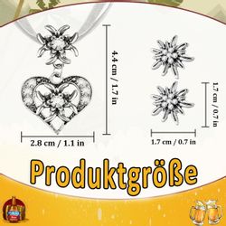 Coonoor Schmuckset Damen Oktoberfest Schmuckset, Edelweiß günstig online kaufen