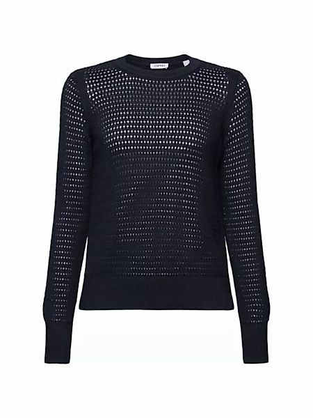 Esprit Rundhalspullover Mesh-Pullover günstig online kaufen