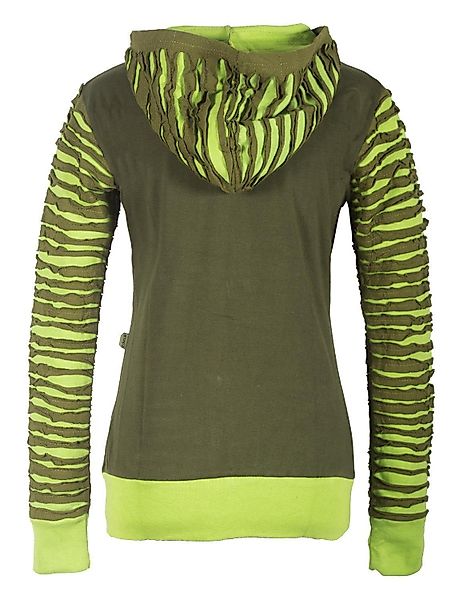 Vishes Kapuzensweatjacke Patchworkjacke Kapuzenjacke Hoodie Cutwork günstig online kaufen