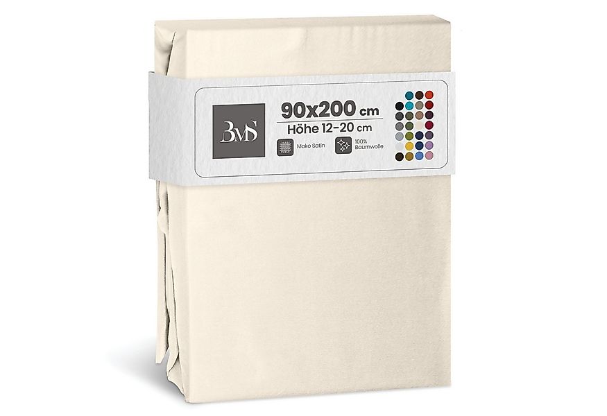BETTWAESCHE-MIT-STIL Spannbettlaken Mako Satin Spannbettlaken, Matratzenhöh günstig online kaufen
