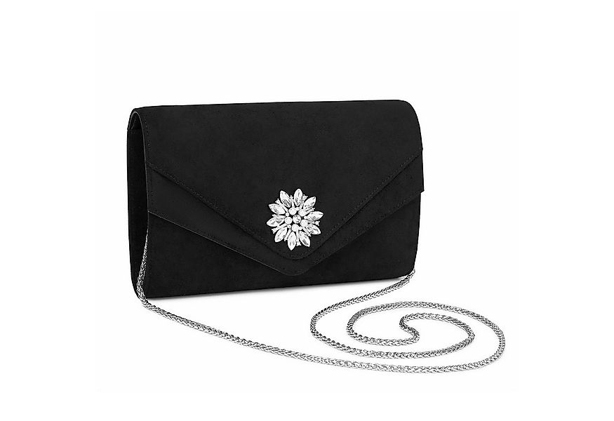 Miss Lulu Clutch Damen, Elegante Abendtasche mit Diamantbesatz & Kette günstig online kaufen
