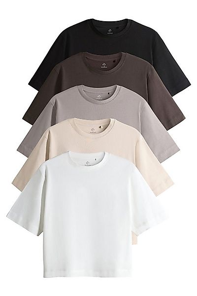 The Set T-Shirt 5er-Pack The Set schwere Relaxed Fit T-Shirts (5-tlg) günstig online kaufen