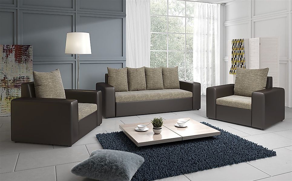 Fun Möbel Sofa Sofa-Set NINA 3-1-1 günstig online kaufen