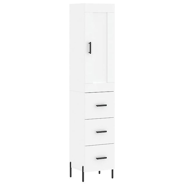 vidaXL Highboard Weiß 34,5x34x180 cm Holzwerkstoff 3200201 günstig online kaufen