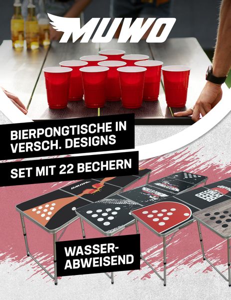 MUWO Spieltisch BierPong Set Tisch mit günstig online kaufen