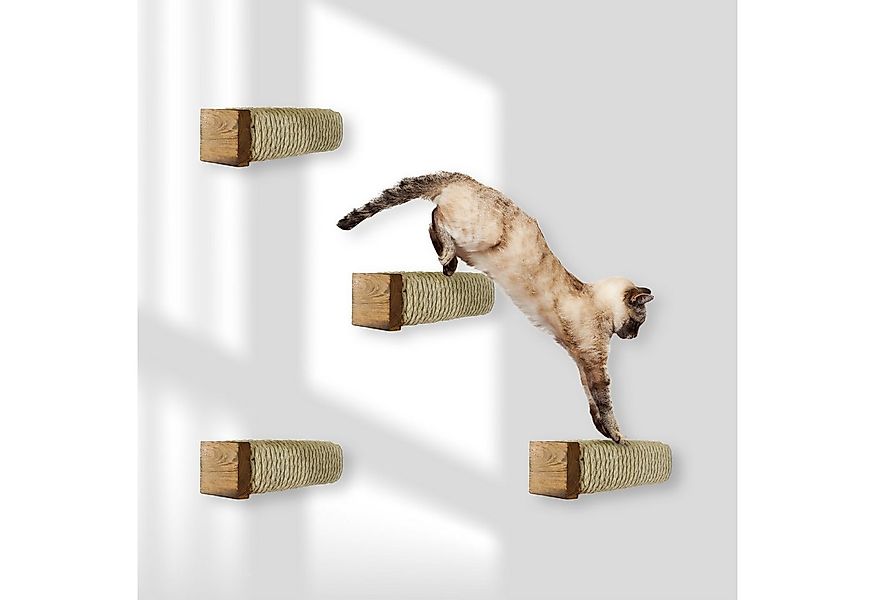 Rohrschneider Katzen-Kletterwand Katzentreppe Wand Wandelement Kratzstamm m günstig online kaufen