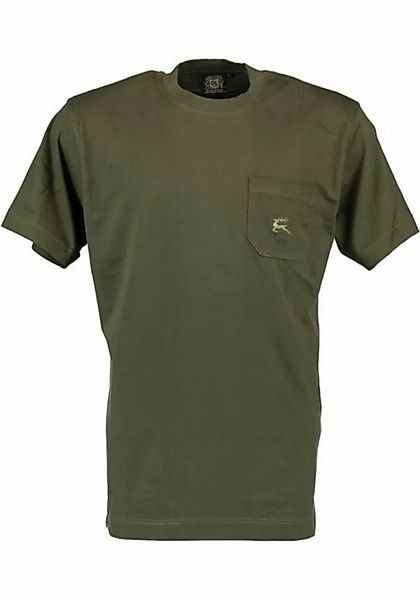 OS-Trachten T-Shirt Najio Herren Kurzarmshirt mit Hirsch-Stickerei auf der günstig online kaufen