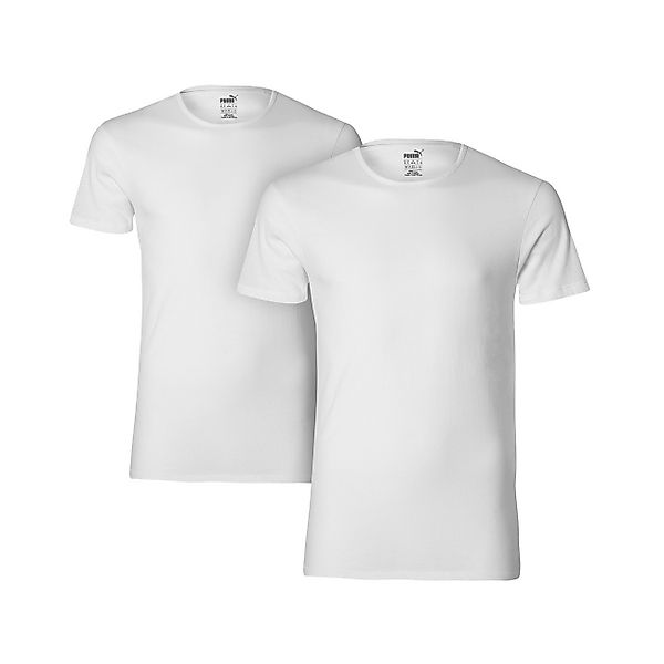 PUMA T-Shirt, (2er-Pack), Rundhalsausschnitt, Kurzarm, Regular Fit, elastis günstig online kaufen