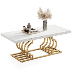 Tribesigns Couchtisch Moderner Faux Marmor Cocktailtisch,Teetisch günstig online kaufen