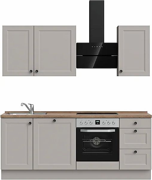 nobilia® Küchenzeile »"Cascada II"« vormontiert, Breite 210 cm, Ausrichtung günstig online kaufen