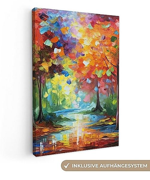 OneMillionCanvasses® Leinwandbild Landschaft - Wald - Farben - Natur, Fotod günstig online kaufen