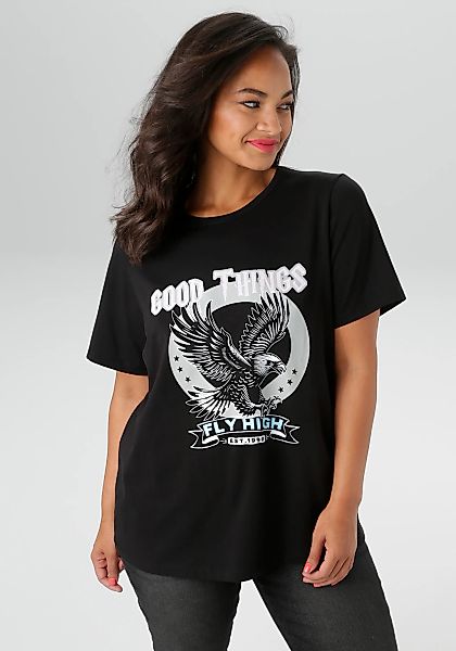 Aniston PLUS T-Shirt, mit trendigen Frontprint - NEUE KOLLEKTION günstig online kaufen