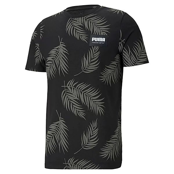 Puma Summer Court All Over Print Kurzarm T-shirt M Puma Black günstig online kaufen