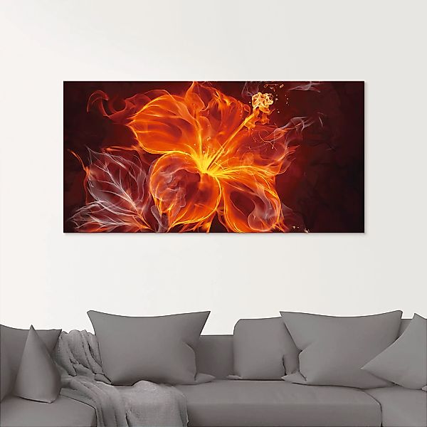 Artland Glasbild "Feuerblume" Blumen 1 Stk. tlg. in verschiedenen Größen günstig online kaufen