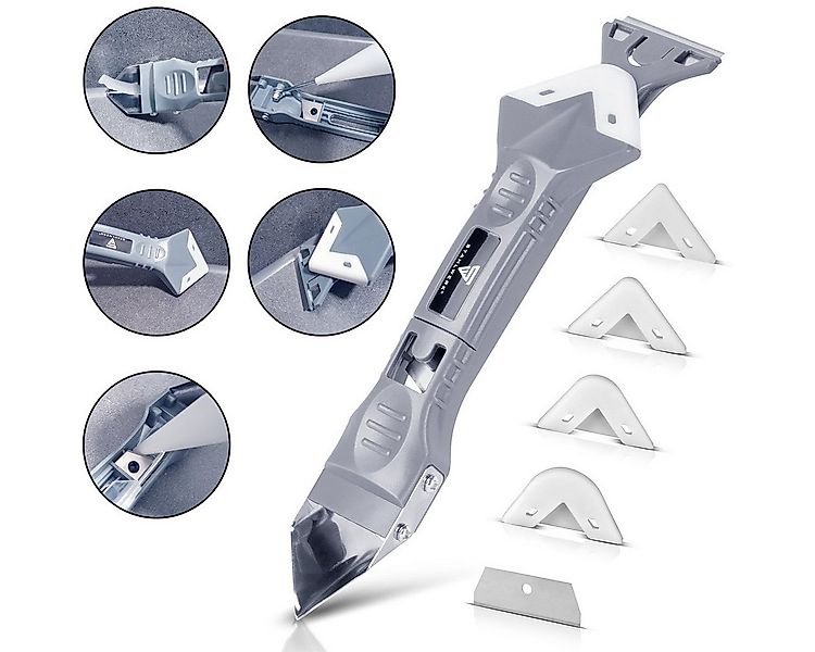 STAHLWERK Multitool Silikon-Fugenwerkzeug 5-in-1 Silikon-Spachtel, (Packung günstig online kaufen