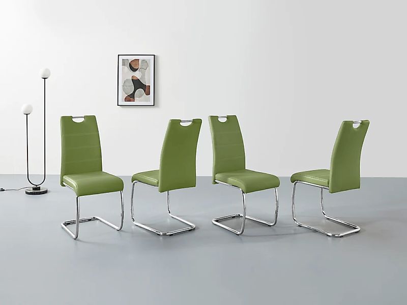 HELA Freischwinger "Flora, Esszimmerstühle", (Set), 4 St., Kunstleder, Schw günstig online kaufen