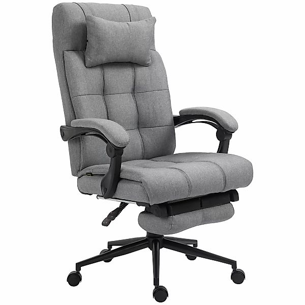 Vinsetto Bürostuhl mit Fußstütze, ergonomisch, höhenverstellbarer Drehstuhl günstig online kaufen