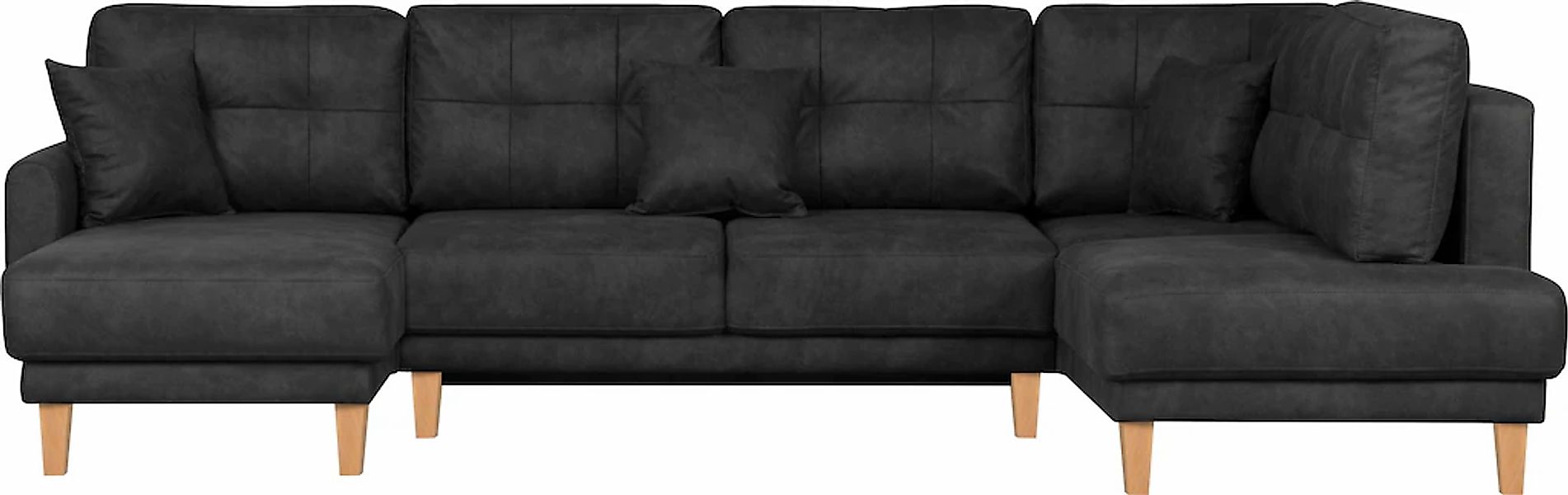 Home affaire Wohnlandschaft "TRIPLO U-Form wahlweise mit Schlaffunktion, B/ günstig online kaufen
