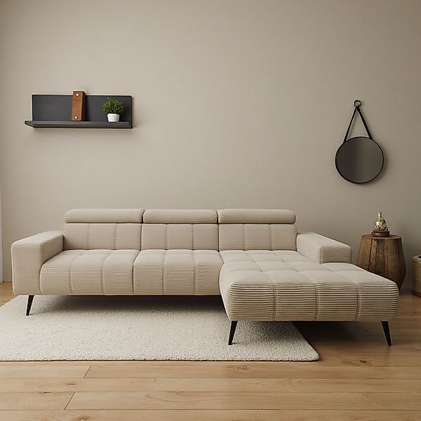 DOMO collection Ecksofa "Trento L-Form, mit Kufenfuß oder Einzelfuß" wahlwe günstig online kaufen