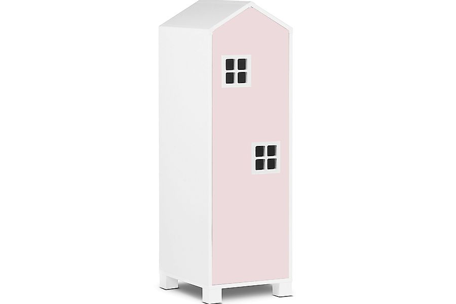 KONSIMO® Kinderkleiderschrank MIRUM Spielzeugschrank Drehtürenschrank Hausf günstig online kaufen